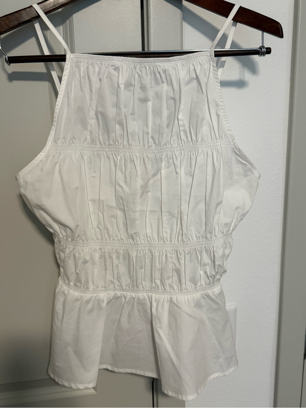 Michael Kors White Smocked Tank